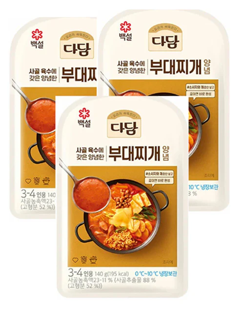 [Mega Fresh] DADAM SPICY STEW STOCK X3 , CJ 다담 부대찌개 찌개양념 3팩 , 140gX  3