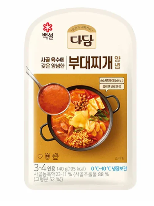 [Mega Fresh] DADAM SPICY STEW STOCK X3 , CJ 다담 부대찌개 찌개양념 3팩 , 140gX  3 - Image 2