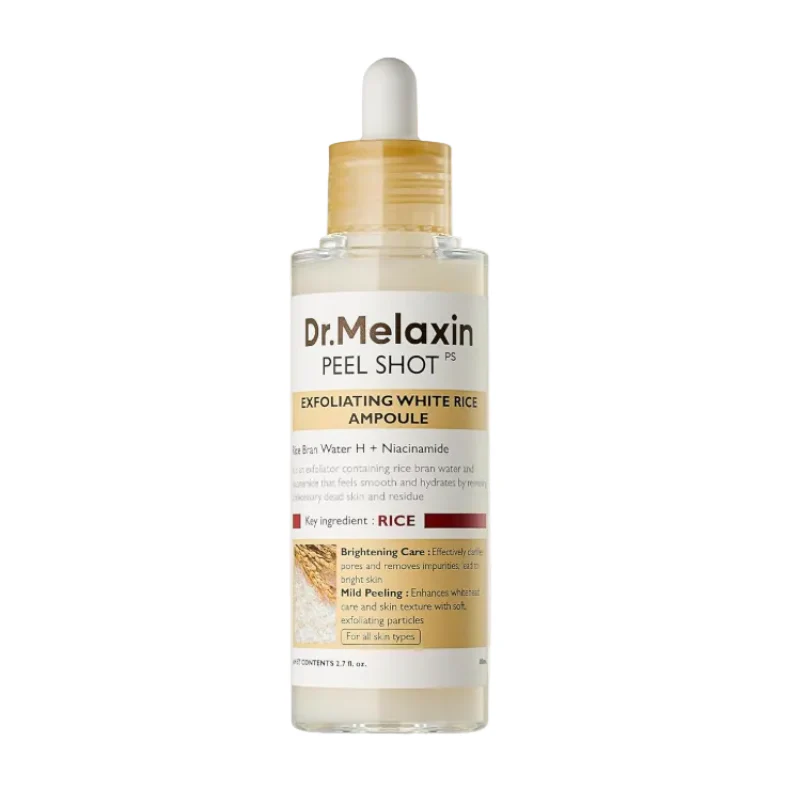 Dr.Melaxin PEEL SHOT EXFOLIATING WHITE RICE AMPOUL 80ml,닥터멜락신 필샷 엑스폴리에이팅 화이트 라이스 앰플 80ml