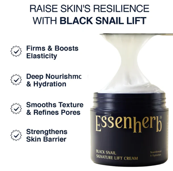 ESSEN  BLACK SNAIL SIGNATURE L , 에센허브 블랙스네일시그니처리프트크림 15ml - Image 2