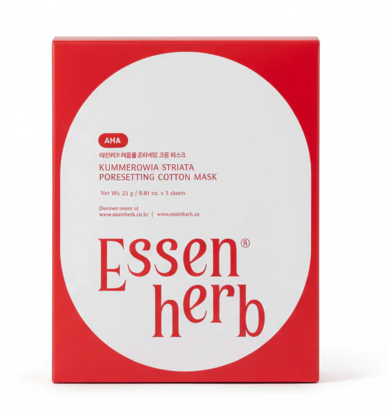 ESSEN KUMMEROWIA STRIATA MASK , 에센허브 매듭풀포어세팅코튼마스크 , 25gx5ea