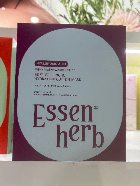 ESSEN ROSE OF JERICHO MASK , 에센허브 부활초하이드레이션코튼마스크 , 25gX5ea
