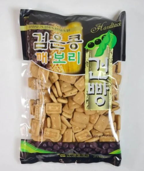 FRIED HARDTACK (BLACK SOYBEAN) , 금풍 검은콩 깨 보리 건빵 400g