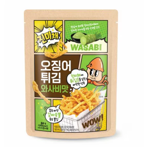 FRIED SQUID SNACK WASABI,썬푸드 오징어튀김 와사비맛 80g