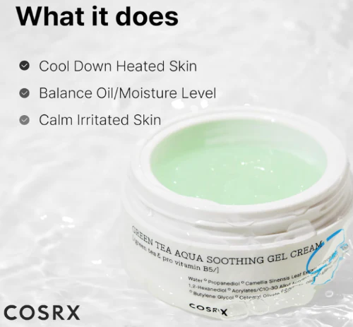 Hydrium Green Tea Aqua Soothin , COSRX 코스알엑스 하이드리움 그린티 아쿠아 수딩 젤 크림 50ml - Image 2