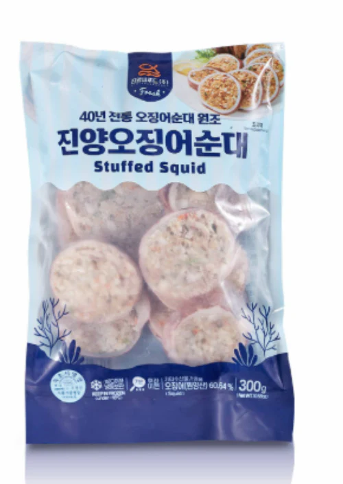 [Local Only] JINYANG STUFFED SQUID_whole , 오징어순대(통마리)  300g/팩