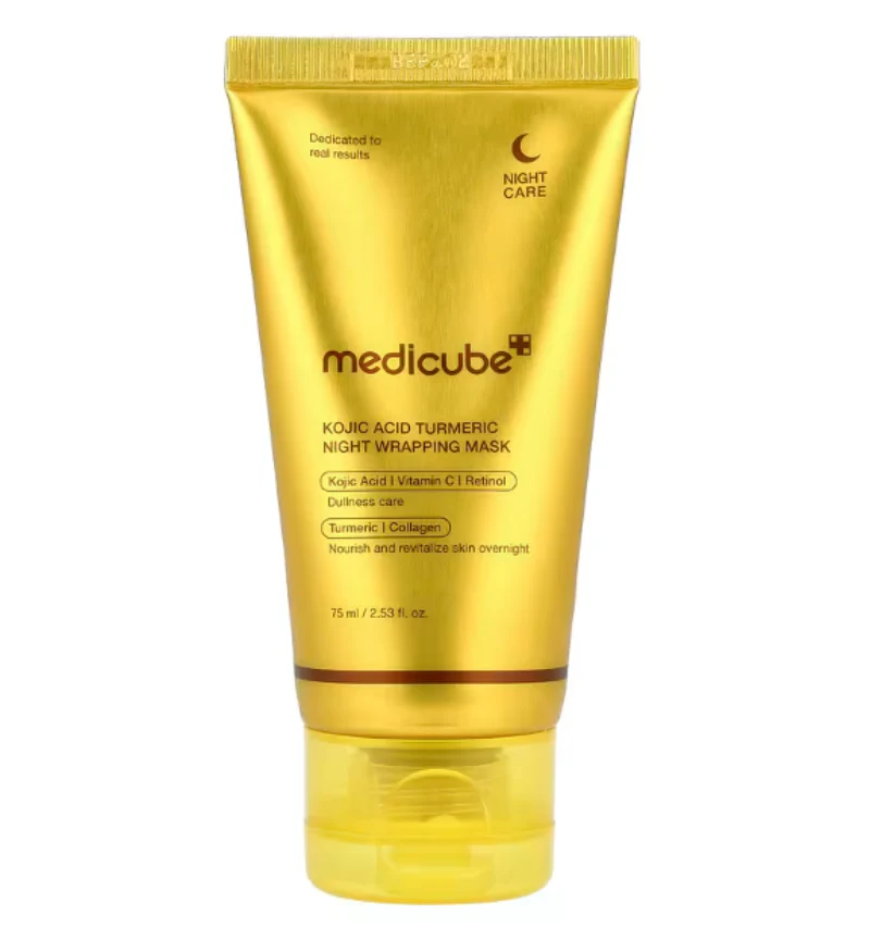[Medicube] KOJIC ACID TURMERIC NIGHT WRAPPING MASK  75ml,코직산 터머릭 나이트 래핑 마스크 75ml