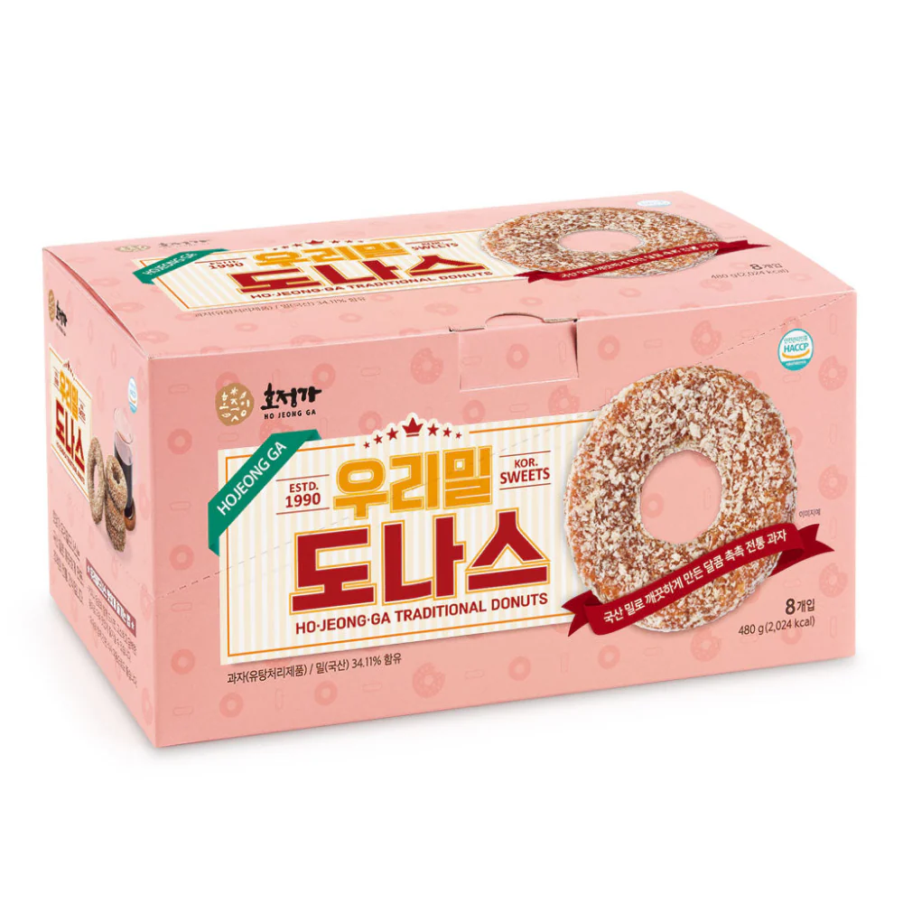 Korean Wheat Donut,호정가 우리밀도나스 8개입 480g