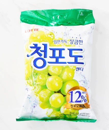 LOTTE GREEN GRAPE CANDY 323g , 롯데 청포도 캔디 323g