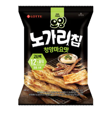 LT O-ING POLLACK FLAV CHIPS 60g,롯데 노가리칩 청양마요맛60g
