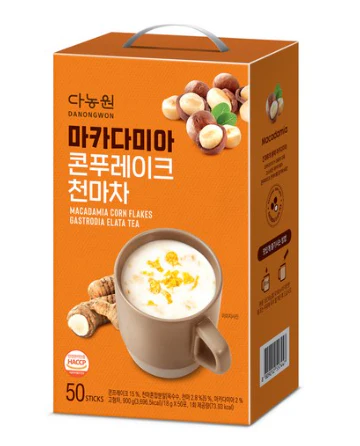 MACADAMIA CORN FLAKES GAST TEA , 다농원 마카다미아 콘푸레이크 천마차 , 18g X 10
