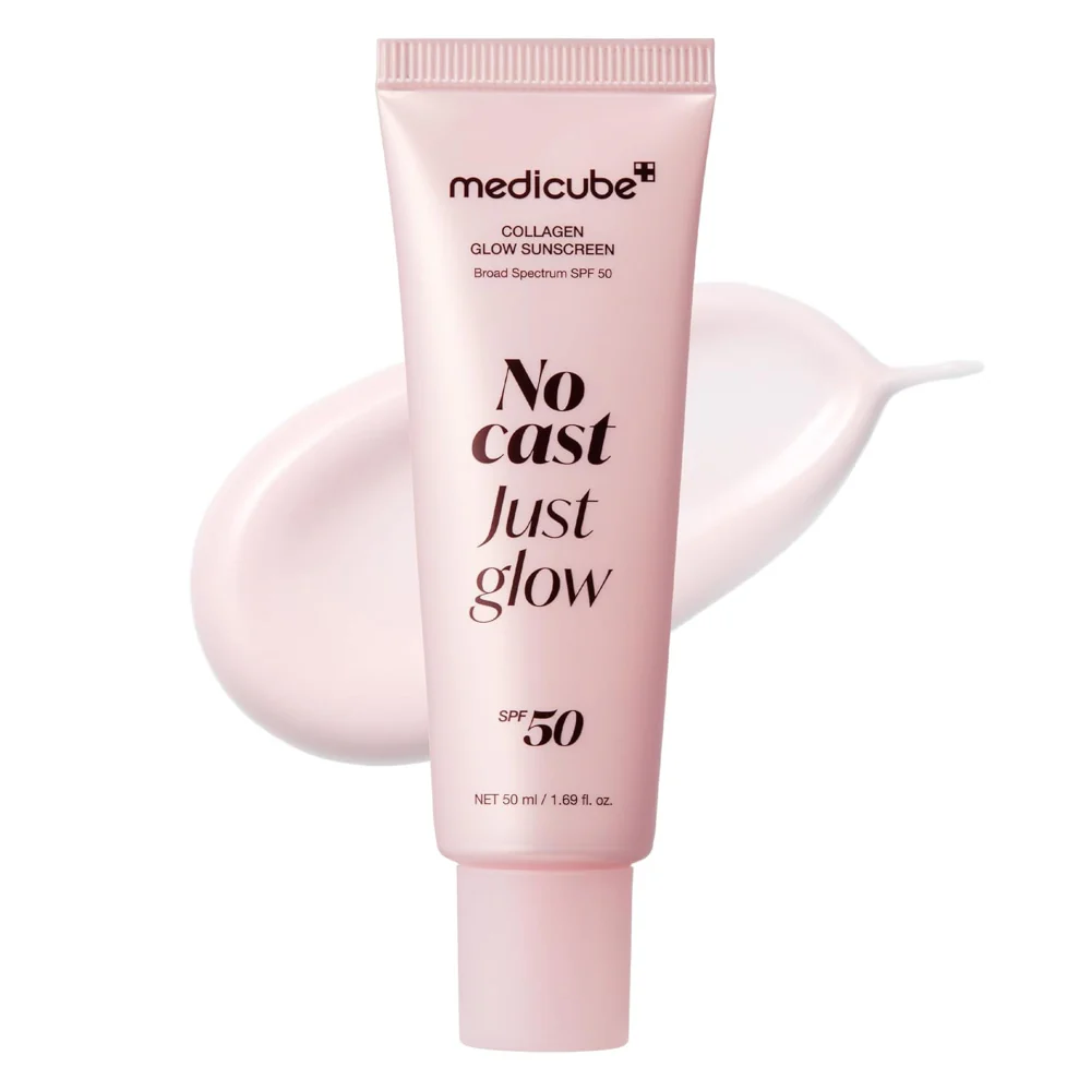 MEDICUBE GLOW COLLAGEN SUNSCREEN , 메디큐브 글로우 콜라겐 선크림 SPF 50