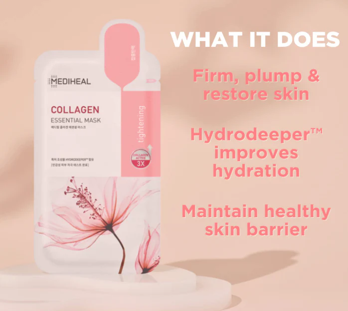 Mediheal Collagen Mask,Mediheal 메디힐 콜라겐 마스크팩 4EA - Image 4
