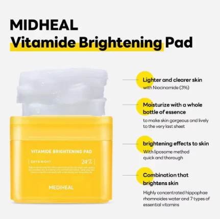 The Mediheal Vitamide Brightening Pad ,메디힐 유리알피부 비타 브라이트닝 패드 - Image 3