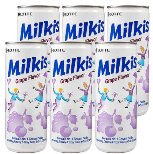 MILKIS GRAPE 6CAN , 밀키스 포도 6캔
