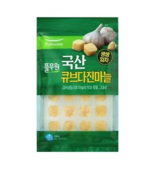 [Local Only] MINCED GARLIC CUBE , .국산 다진마늘 큐브  240g