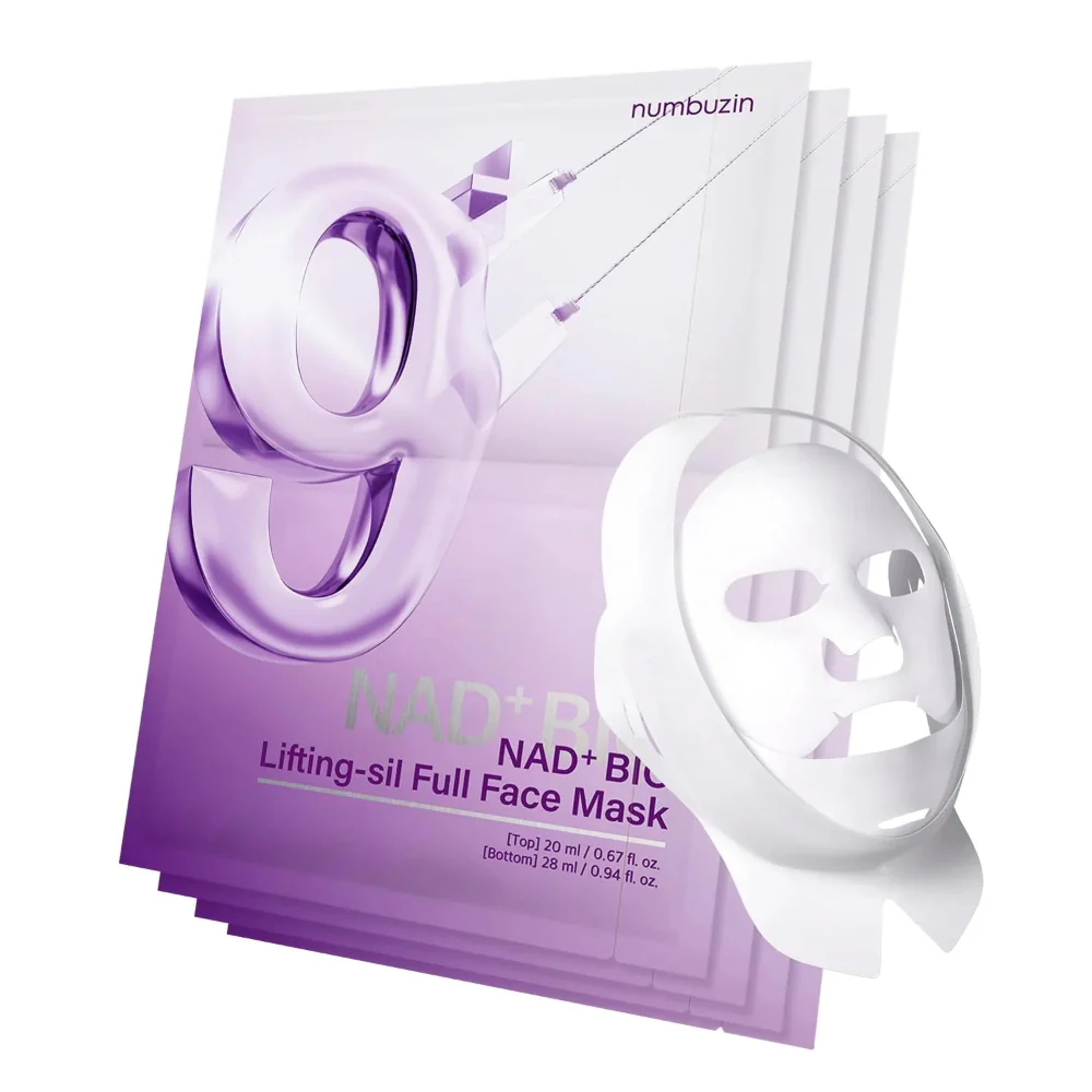 NO.9 NAD BIO LIFTING FACIAL MA , 넘버즈인 No.9 NAD 바이오 리프팅 풀 커버 페이셜 마스크 4매