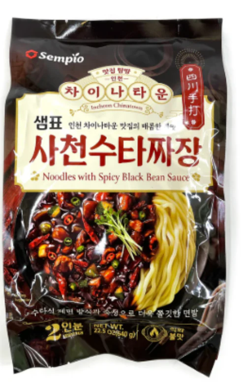 [Mega Fresh] NOODLES WITH SPICY BLACK BEAN , 사천수타짜장 640g