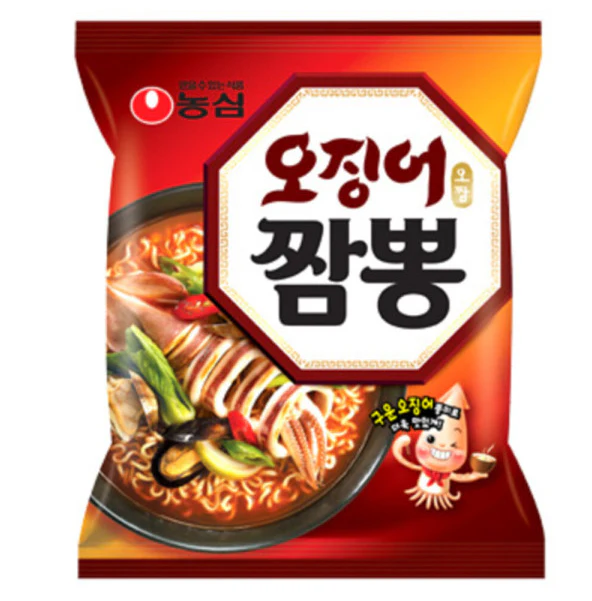 NS SQUID CHAMPONG RAMYUN MULT , 농심 오징어 짬뽕라면 (멀티)  124g x 4