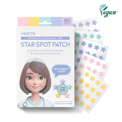 OOTD Star Spot Patch 80 patche , OOTD 별모양 여드름패치  31g