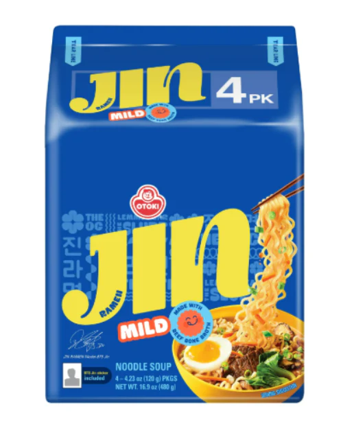 OTG JIN RAMEN MILD MULT , 오뚜기 진라면 순한맛 멀티  120g X 4