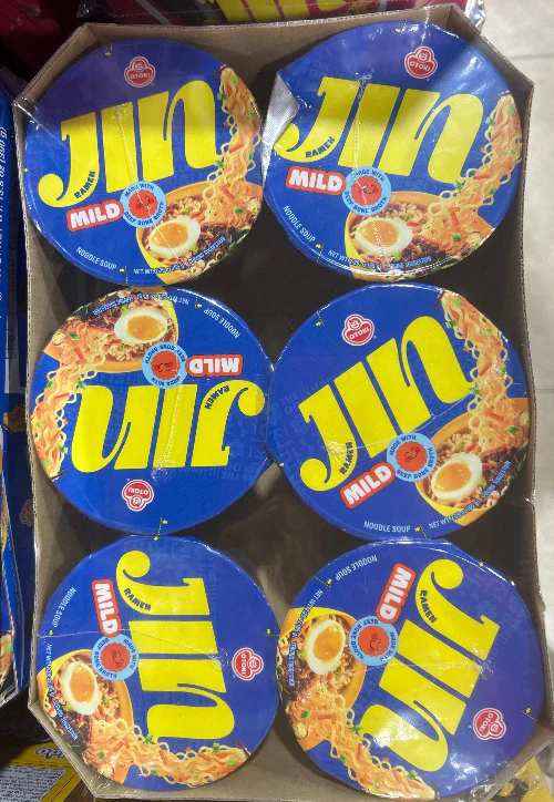 OTK JIN RAMEN MILD CUP6 , 오뚜기 진라면 순한맛 컵6  65gX6