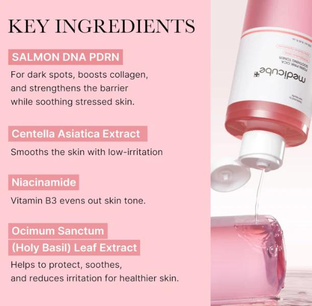 PDRN PINK CICA SOOTHING , [메디큐브] PDRN 핑크 시카 수딩 토너 , 250ml - Image 3
