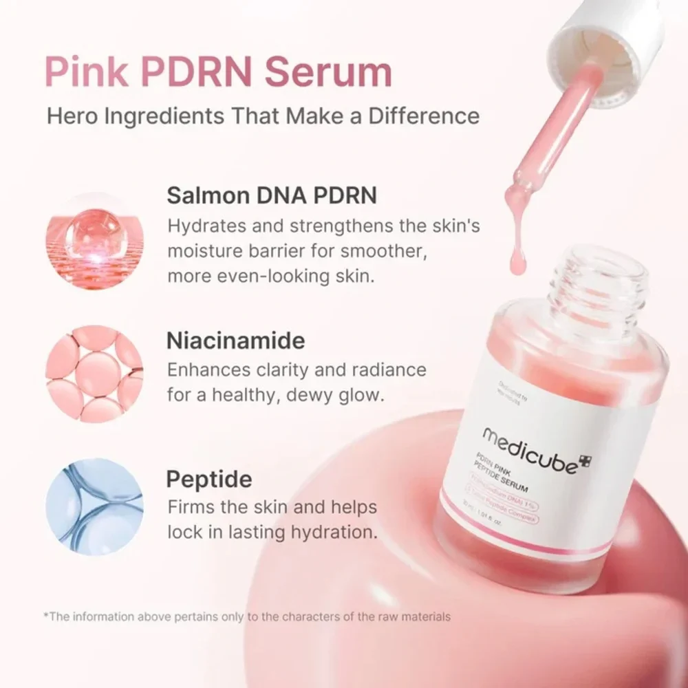 PDRN PINK PEPTIDE SERUM 30ml, 메디큐브 PDRN 핑크 펩타이드 세럼 30ml - Image 2