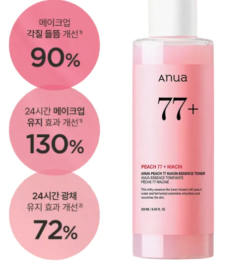 PEACH 77 NIACIN ESSENCE TONER,ANUA피치 77 나이아신 에센스 토너 250ml - Image 3
