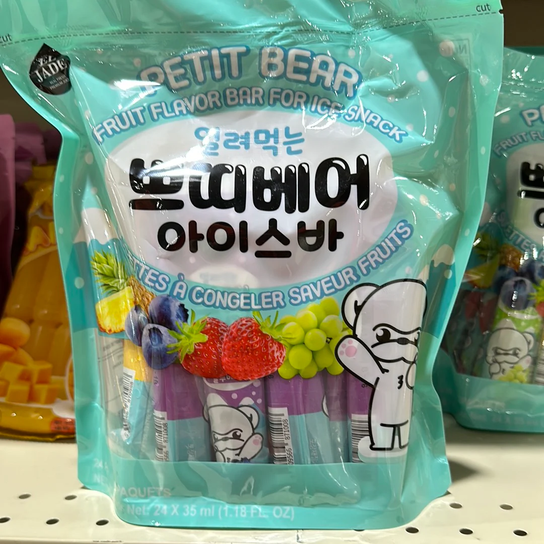 PETIT BEAR FRUIT BAR ICE SNACK /얼려먹는 쁘띠베어 아이스바 35ml * 24