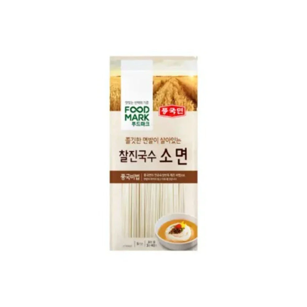 PLAIN NOODLE FOOD MARK , 풍국면 찰진국수 소면 1.5kg