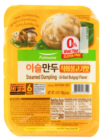 [Local Only] PMO STEAMED DUMPLING , 퓰무원 이슬만두 직화불고기맛 , 6.4oz
