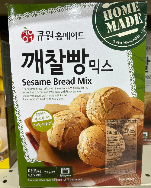Q1 BREAD MIX B/SESAME MIXKAEC , 큐원 깨찰빵믹스  500g