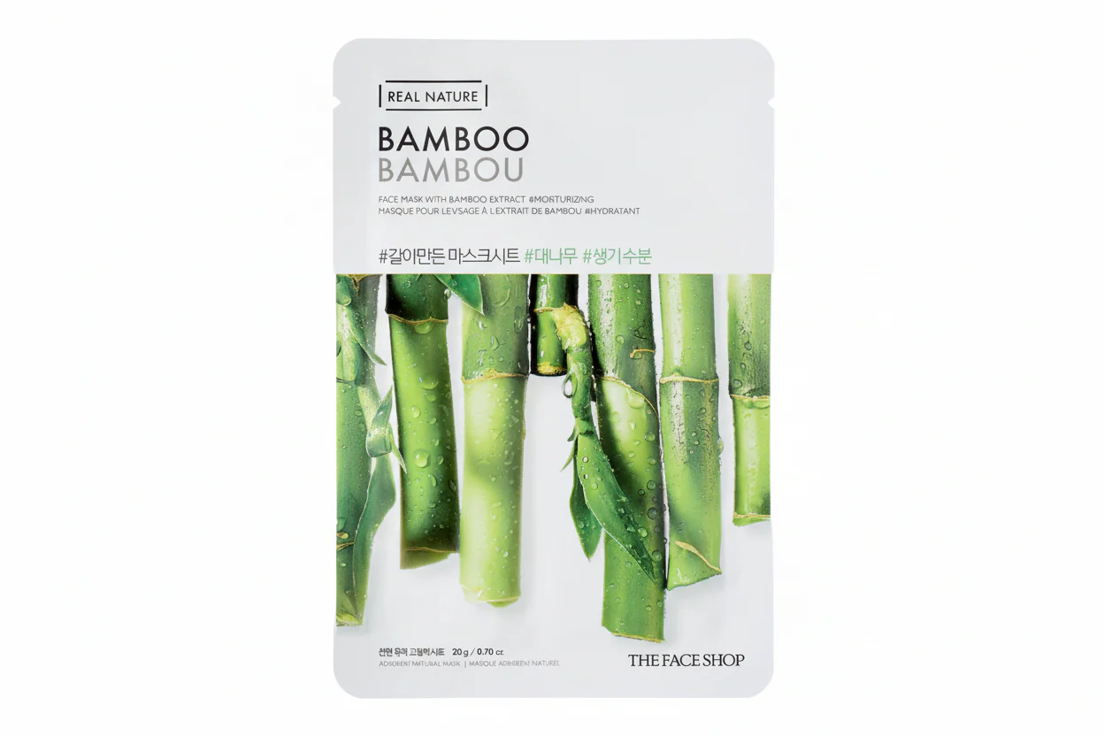The Face Shop Real Nature Bamboo Face Mask ,갈아만든 대나무 마스크 시트