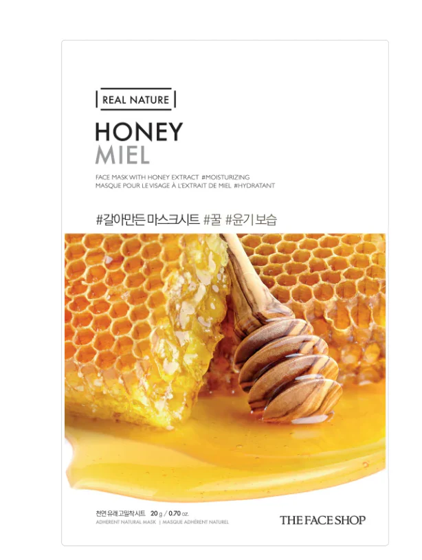 REAL NATURE HONEY FACE MASK,리얼 네이처 꿀 마스크 20g