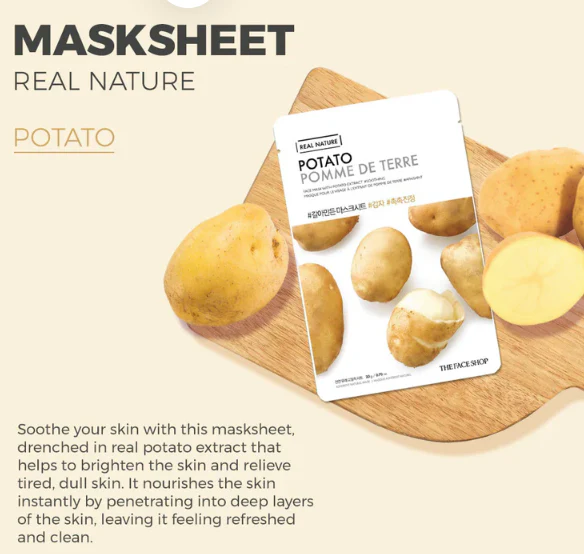 REAL NATURE POTATO FACE MASK ,리얼 네이처 감자 마스크 시트 , EA - Image 2