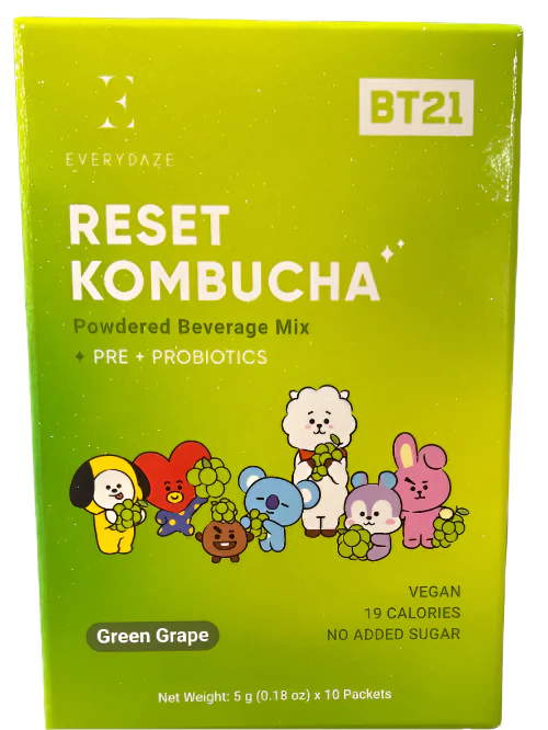 RESET KOMBUCHA BE MIX GREEN GR , 콤부차 청포도맛 5g x 10