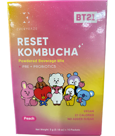 RESET KOMBUCHA BEVER MIX PEACH , 콤부차 복숭아  5g x 10