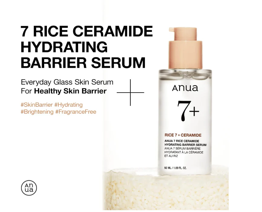 RICE7 CERAMIDE HYDRATING BARR , ANUA 아누아 라이스 7 세라마이드 하이드레이팅 베리어 세럼 50ml , 50ml - Image 2