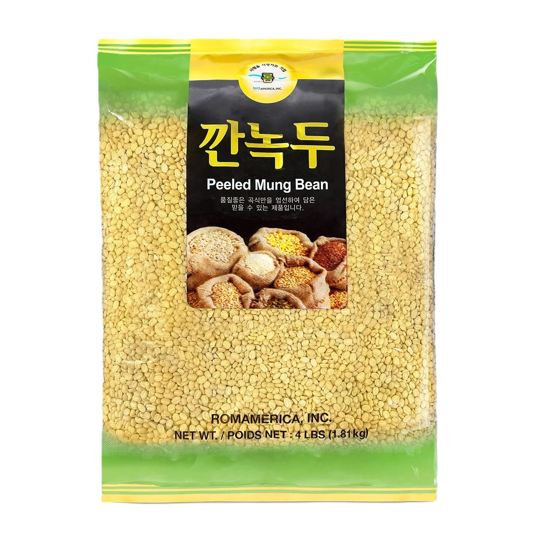 Rom Peeled Mung Beans 4lb / 롬 깐녹두 4LB