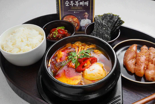 [Mega Fresh]Soft tofu  stew with  Seafood ,세프의손맛 해물순두부찌개 150g