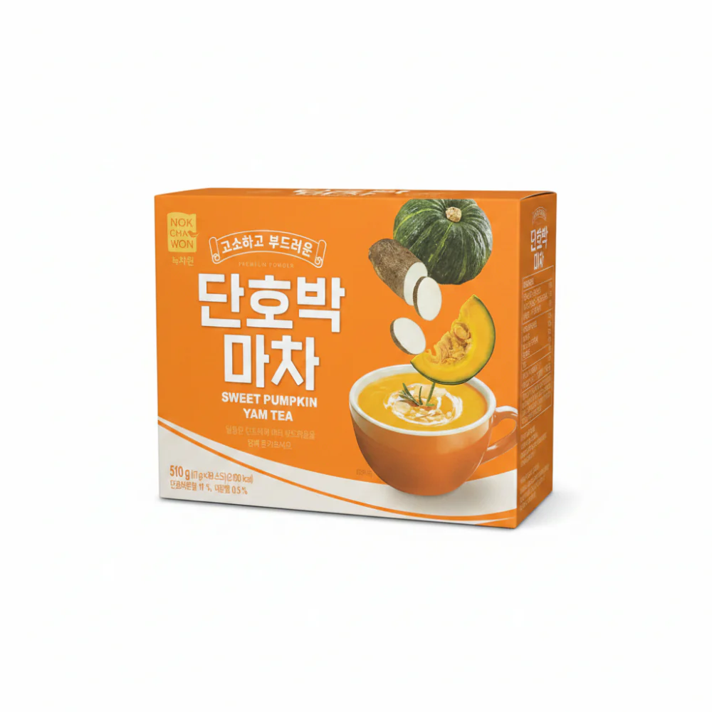 SWEET PUMPKIN YAM TEA NOKCHAWO , 녹차원 단호박마차 , 17g * 30