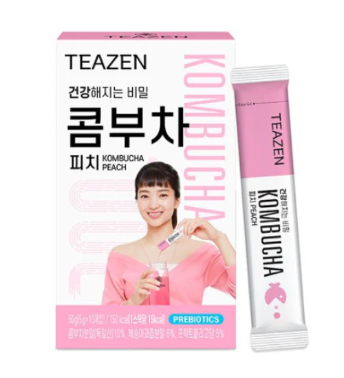 TEAZEN KOMBUCHA PEACH TEA , 티젠 콤부차 복숭아 5g X10