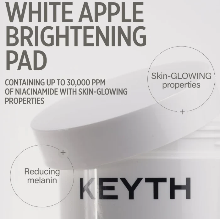 TRUED KEYTH WHITE APPLE BRIGHT , [KEYTH] 트루드 화이트애플 브라이트닝 패드 110매  150g - Image 3