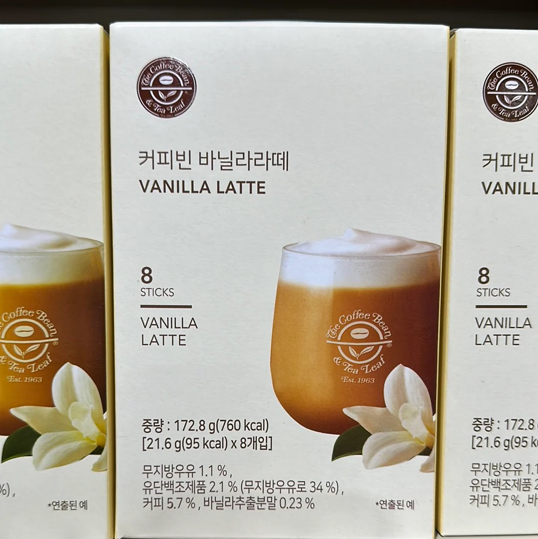 VANILLA LATTE COFFEE MIX /커피빈 바닐라 라떼 21.6g x8 - Image 2