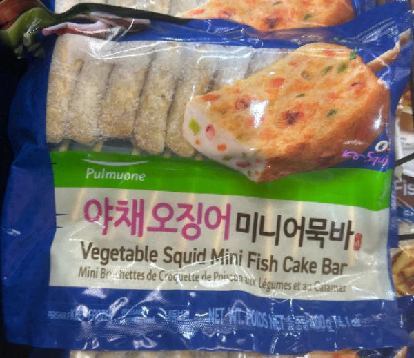 [Local Only] VEGETABLE SQUID MINI FISH CAKE , 야채 오징어 미니 어묵바  400g