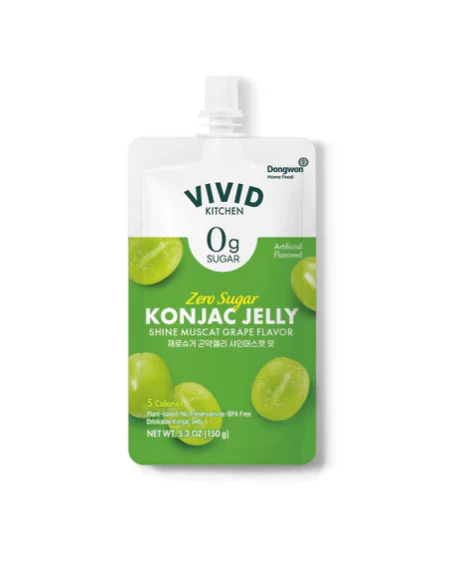 VIVID KONJAC SHINE MUSCAT GRAP , 비비드 제로 슈거 곤약젤리 샤인머스캣 맛 150G