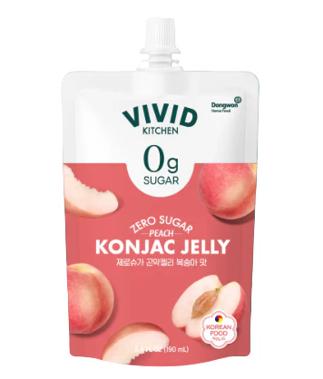 VIVID ZERO KONJAC JELLY PEACH , 비비드 제로슈거 곤약 젤리 복숭아맛 150G