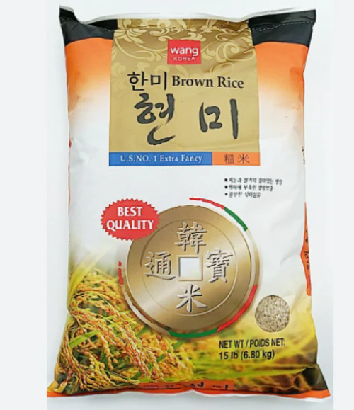 Wang  BROWN RICE 15lb , 왕 한미 현미 15lb