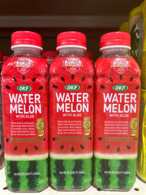 WATERMELON W ALOE DRINK OKF , OKF 수박맛 알로에드링크  16.9FLOZ
